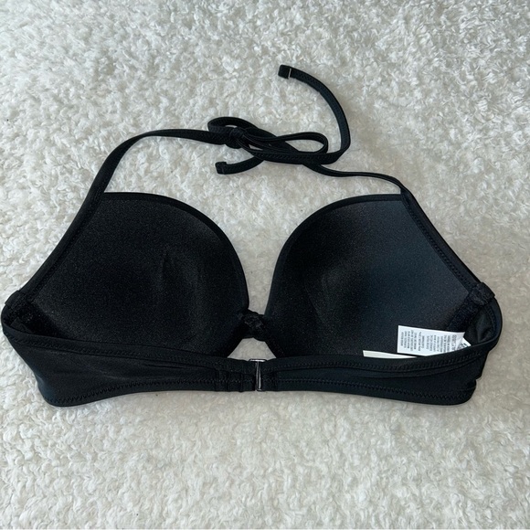 Aerie Push Up Underwire Black Bikini Top 32D NWT - Picture 2 of 4